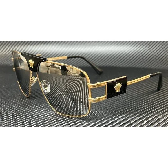 Versace Black Mens 63mm Sunglasses New - Picture 1 of 4